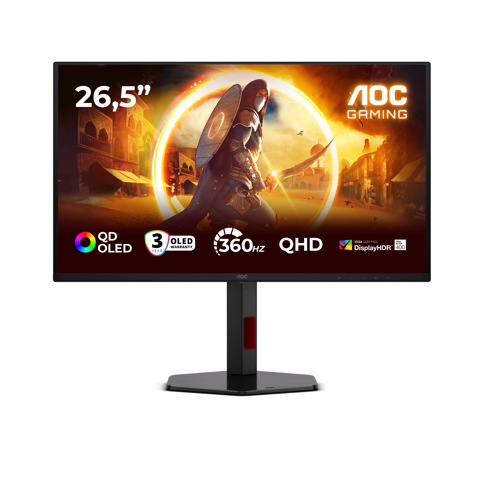 AOC 26.5' 16:9 QD-OLED 360Hz 2560x1440 HAS 1