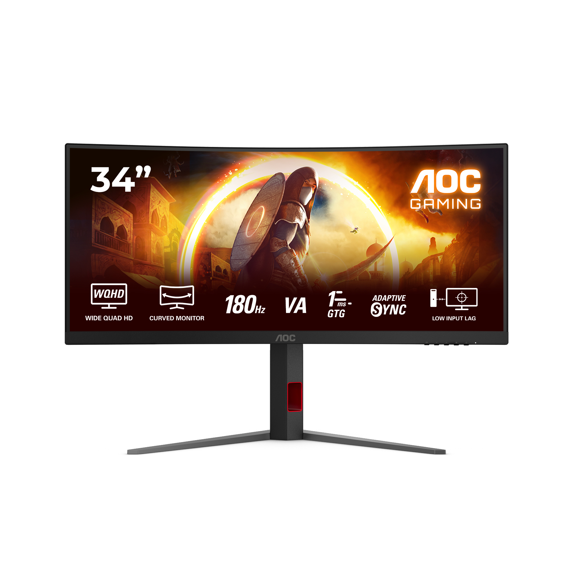AOC Écran PC Gamer Incurvé CU34G4 34 Pouces UltraWide WQHD