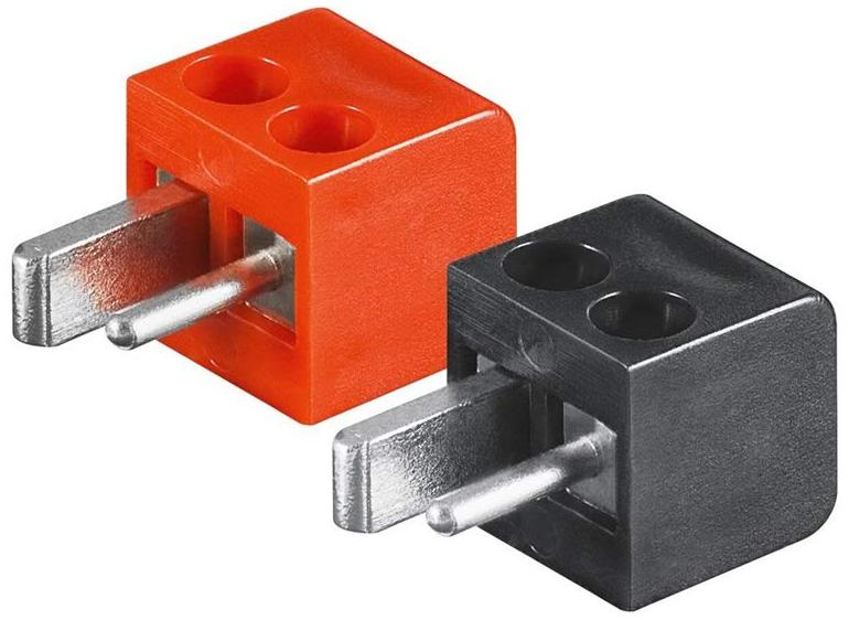 Goobay Lot de 2 Fiches pour Haut-parleur (Noir)