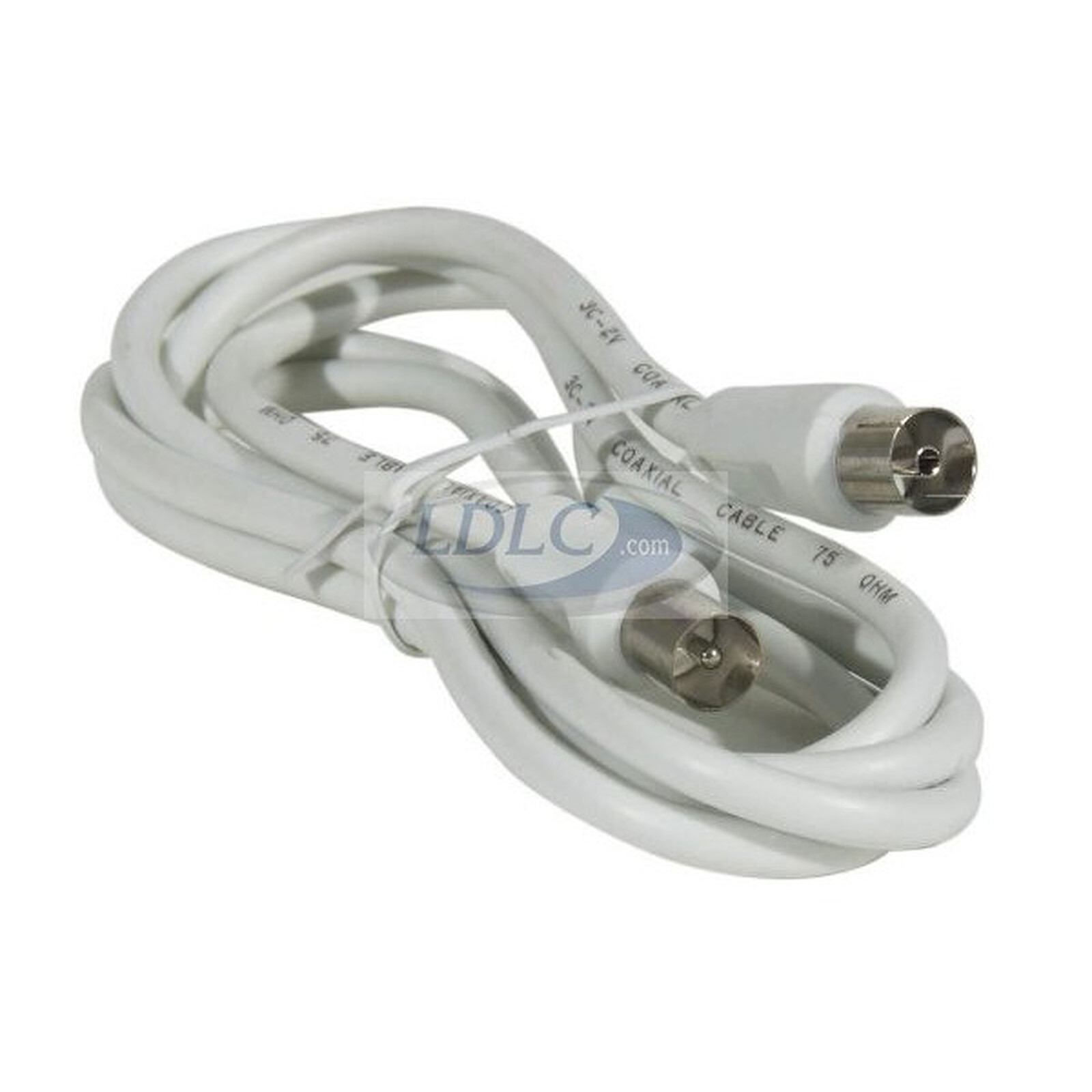 GENERIQUE Câble coaxial mâle/femelle pour antenne TV (5 mètres)