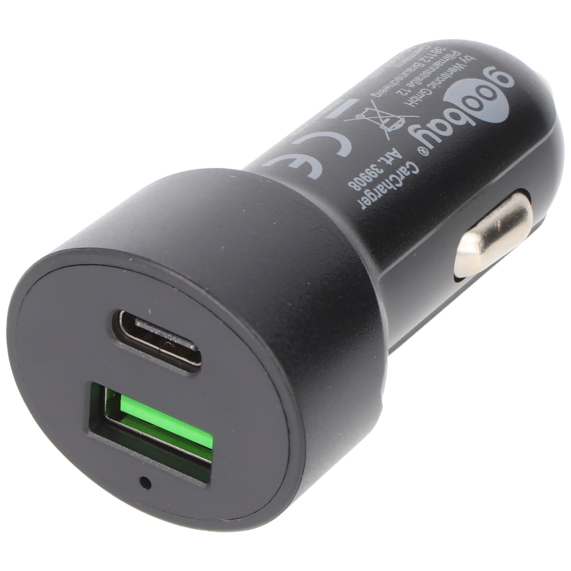 Goobay Dual-USB Auto Schnellladegerät USB-C PD (Power Delivery)