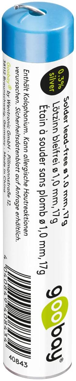 Goobay Modèle du produit : Bobine d'étain à souder sans plomb 1mm 17g