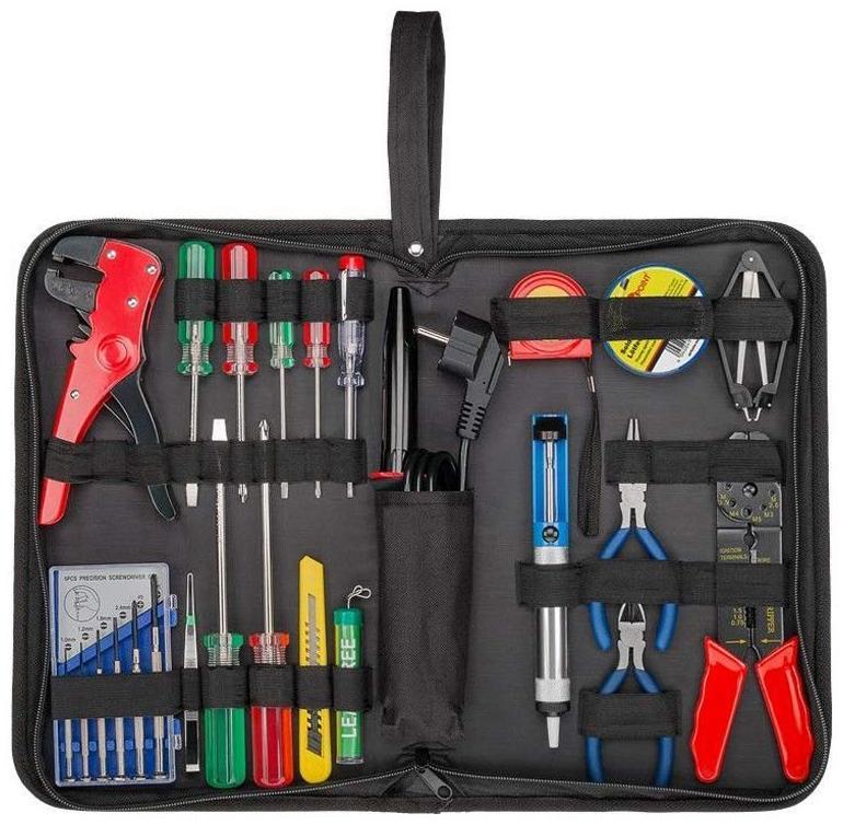 FixPoint Trousse à outils avec kit de soudure  / Goobay (20 pièces)