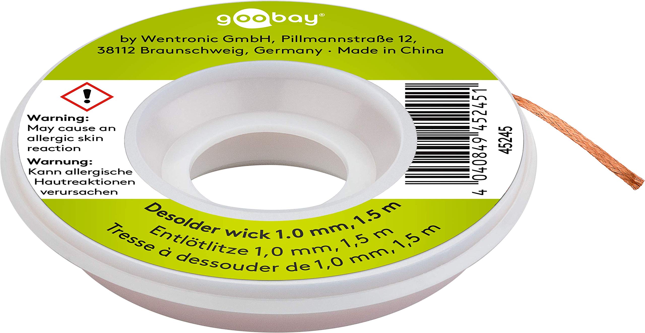 FixPoint Tresse à dessouder 10mm/1,5m