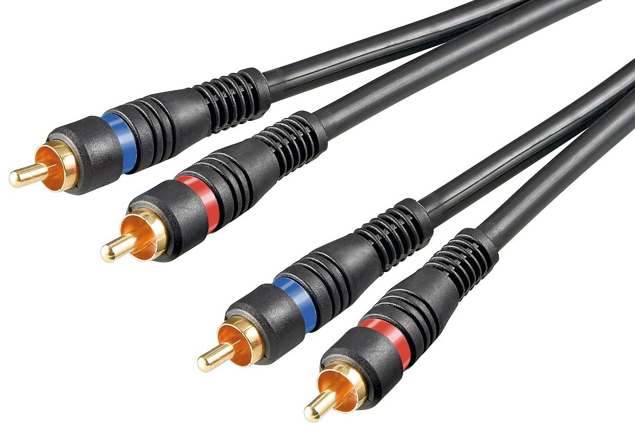Goobay Cable audio 2xRCA 1,5m M/M (Noir)