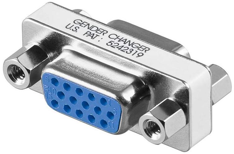 Goobay Coupleur VGA femelle (D-sub DE-15) vers VGA femelle (D-sub DE-15) (Argent)