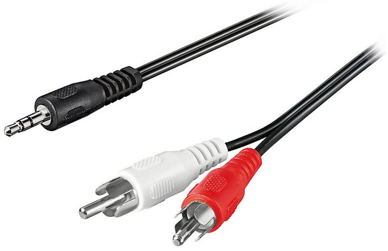 GENERIQUE Câble audio Jack 3.5 mm / 2x RCA mâles