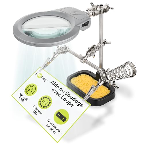 FixPoint Loupe / Lampe LED / Goobay pour poste à souder avec support
