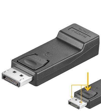 Goobay Adaptateur DisplayPort mâle 1.1 vers HDMI femelle (Type A) (Noir)