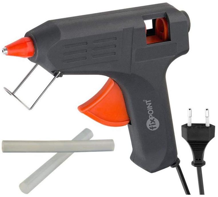 FixPoint Pistolet à colle chaude / Goobay pour bâtons de 12mm (Noir)