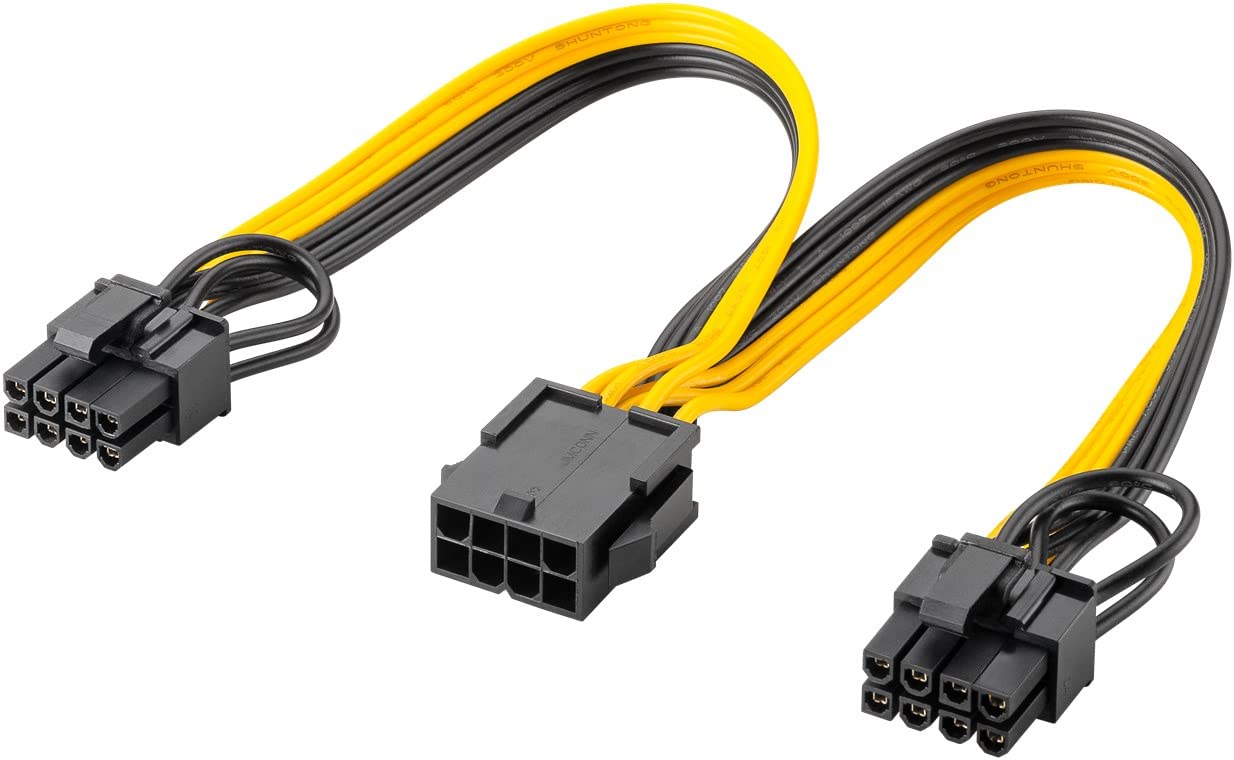 Goobay Connecteur femelle PCIe à 8 broches sur 2 prises PCIe 6+2
