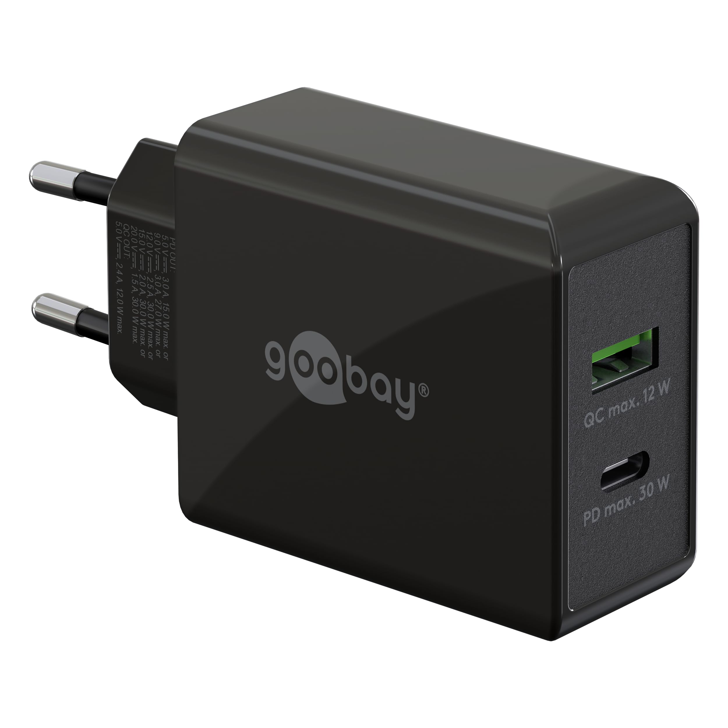 Goobay USB-C PD Dual-Schnellladegerät 30 Watt