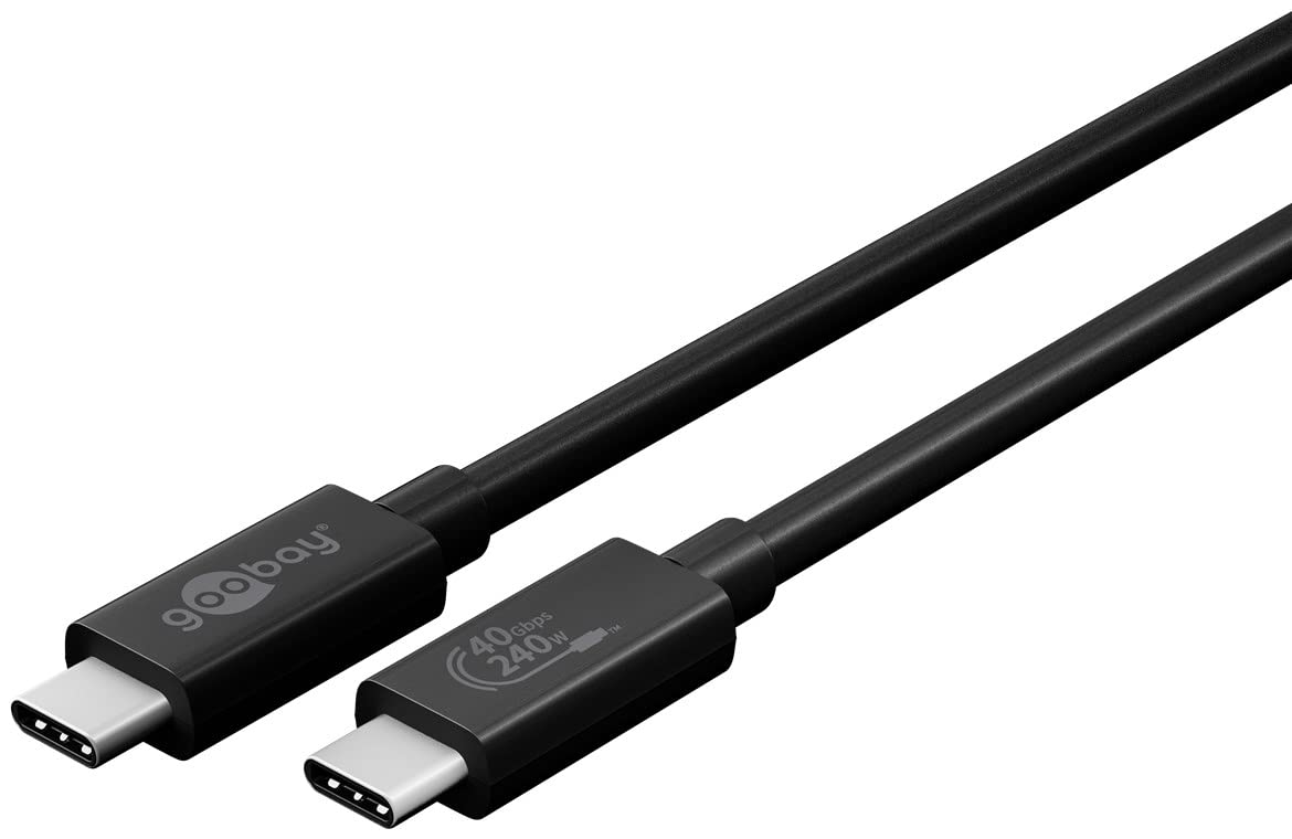 Goobay Câble USB4 40 Gbit/s, 240 W PD, 8K 60Hz, 0,7 m