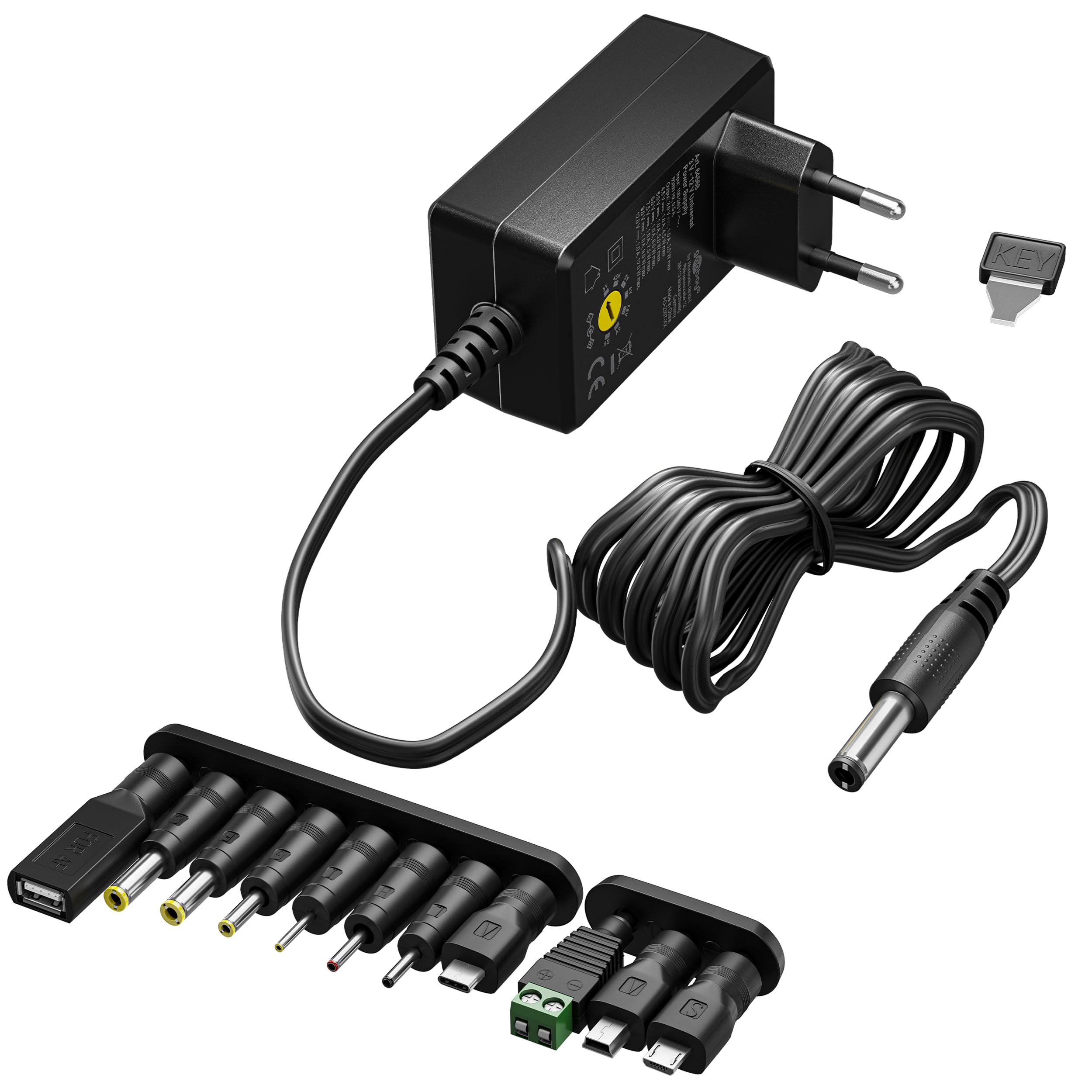 Goobay Chargeur secteur à tension variable (3-12V) 12W - 11 embouts