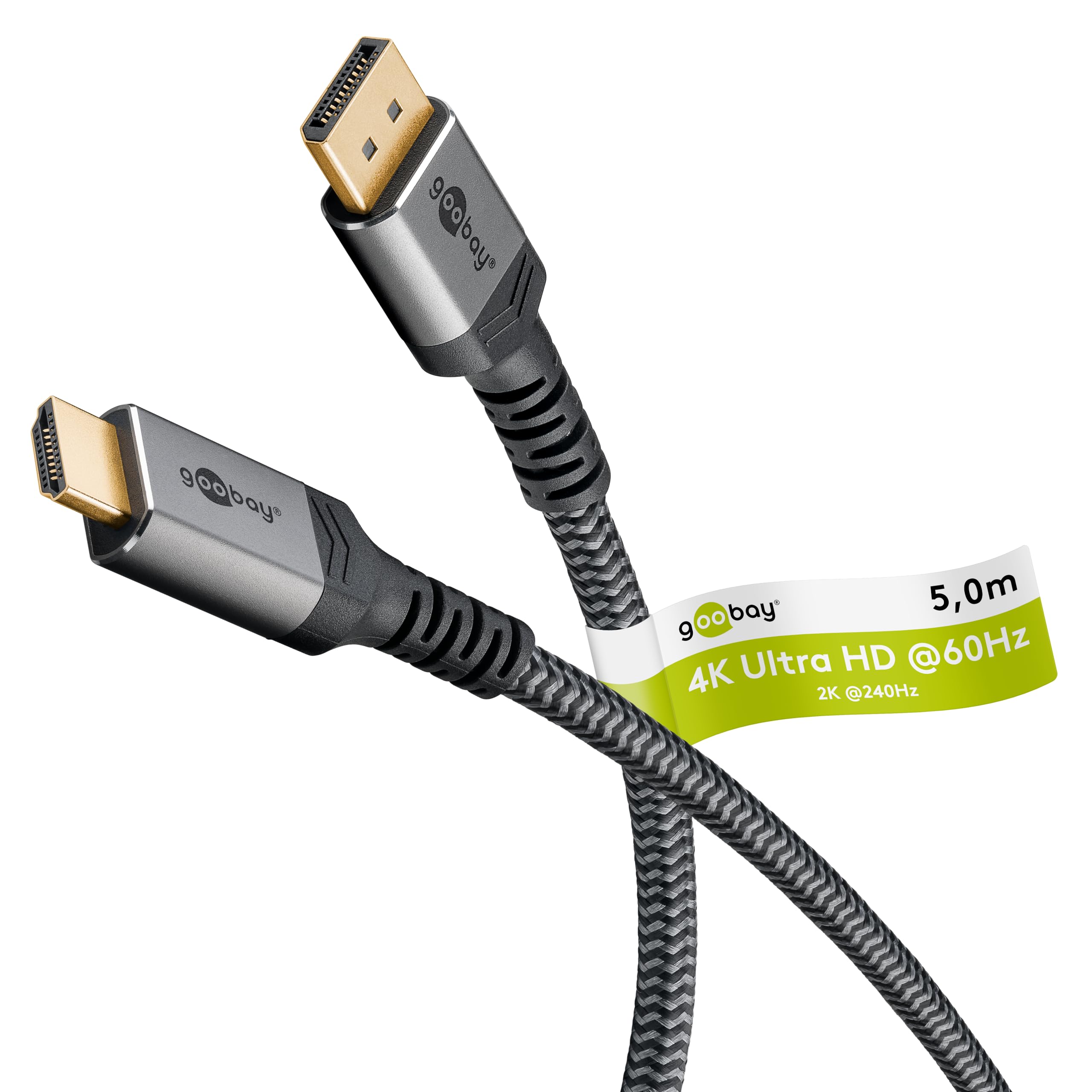 Goobay Plus Câble DisplayPort 1.2 / HDMI 4K (5 m)