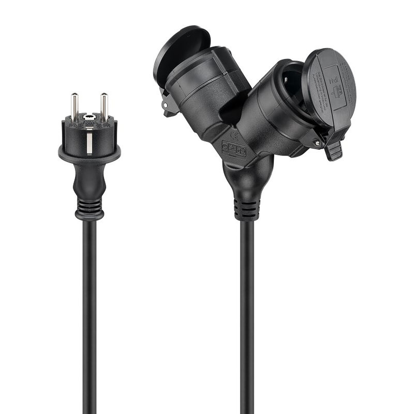 Goobay Câble Rallonge électrique double pour l'extérieur