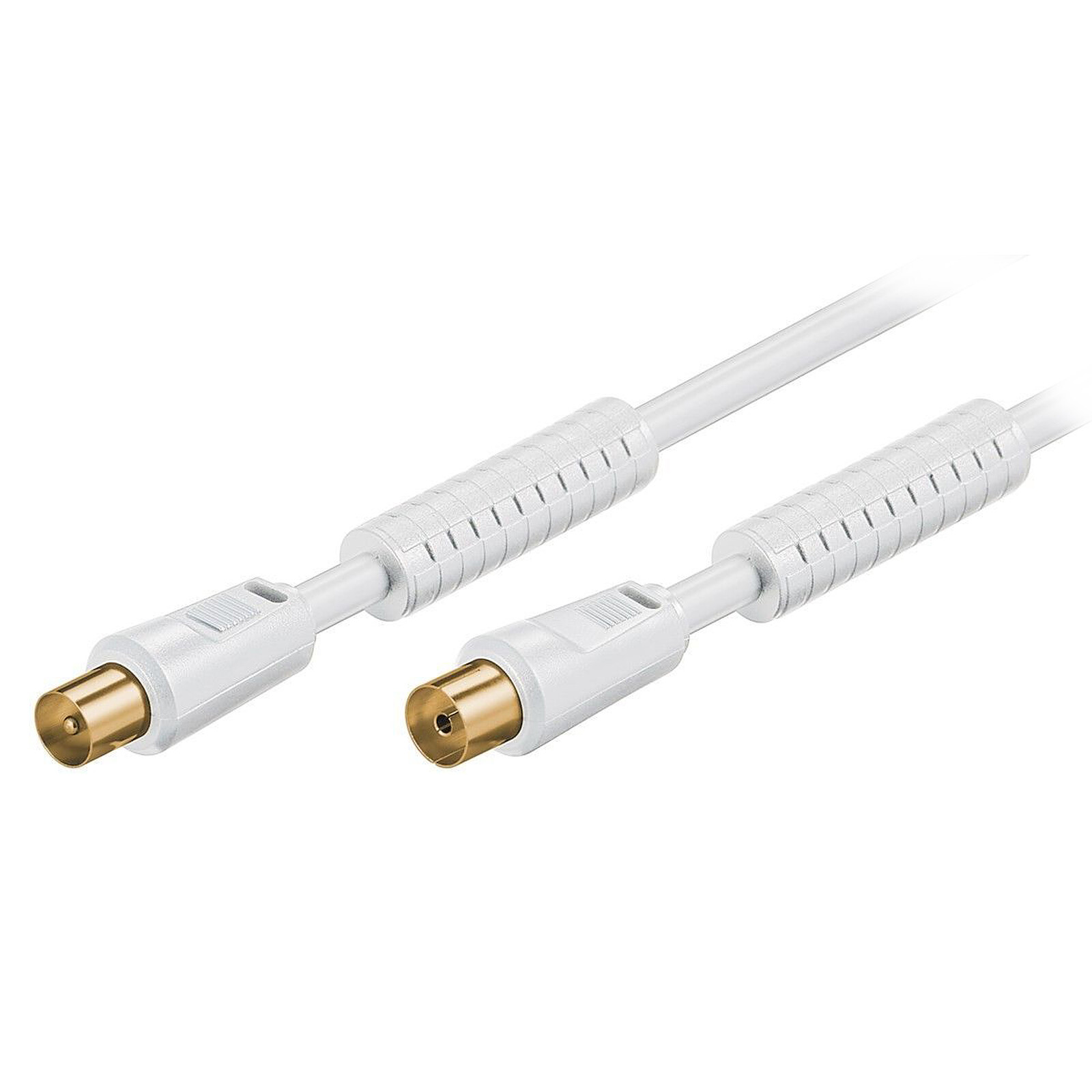 GENERIQUE Câble coaxial haute qualité mâle/femelle pour antenne TV (2.5 mètres)