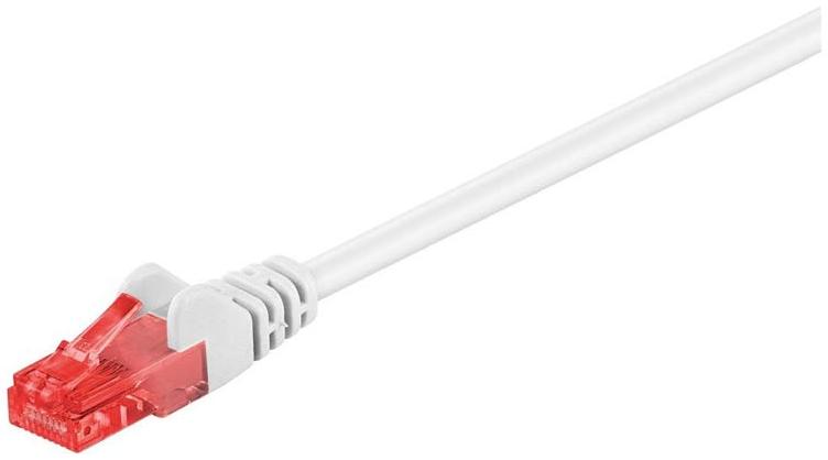 Goobay Câble/Cordon réseau RJ45 Catégorie 6 UTP (U/UTP) Droit 15m (Blanc)