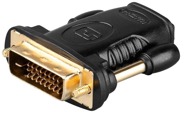 Goobay Adaptateur HDMI femelle (Type A) 1.2 vers DVI-D mâle (Noir)