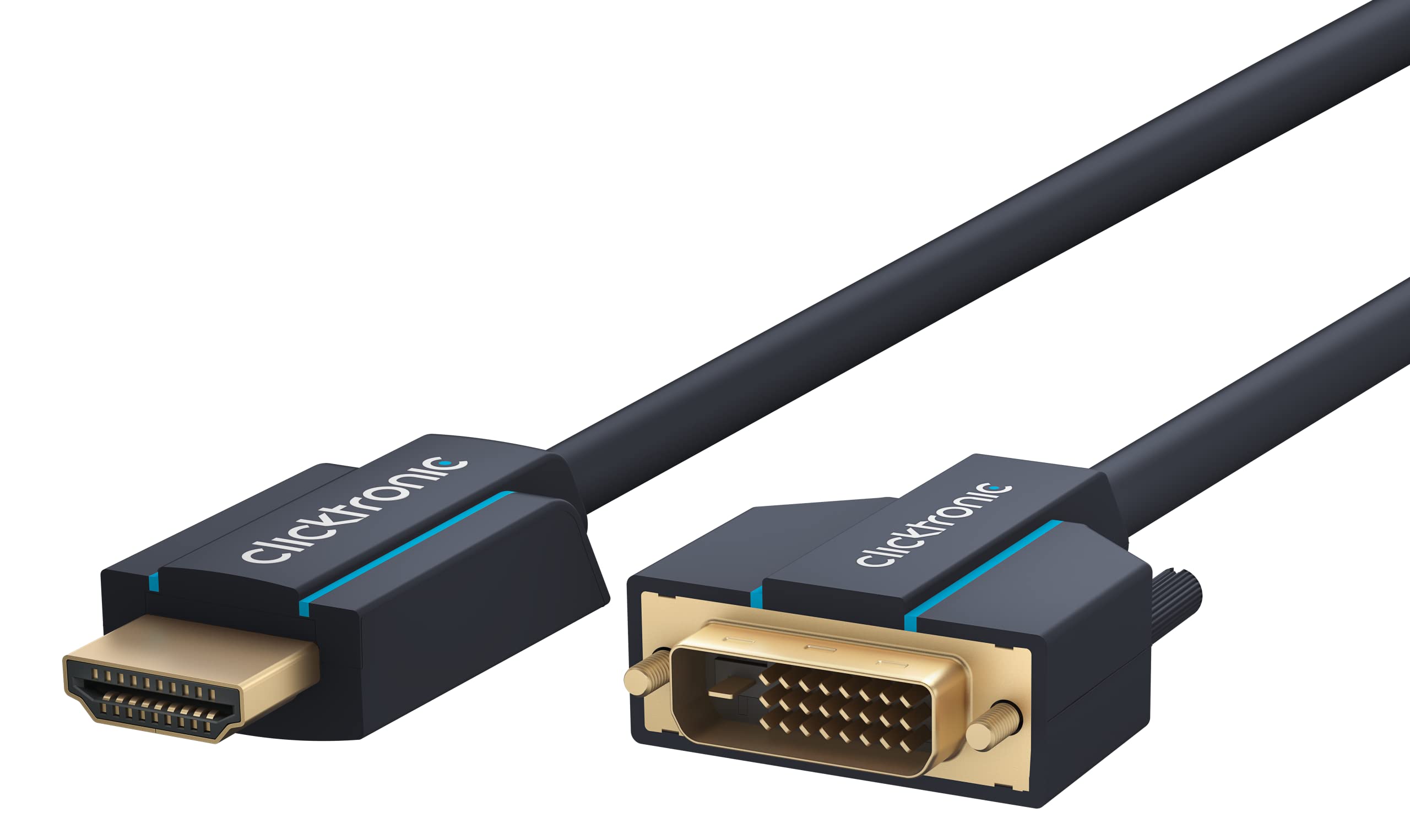 Clicktronic Câble HDMI / DVI (3 mètres)