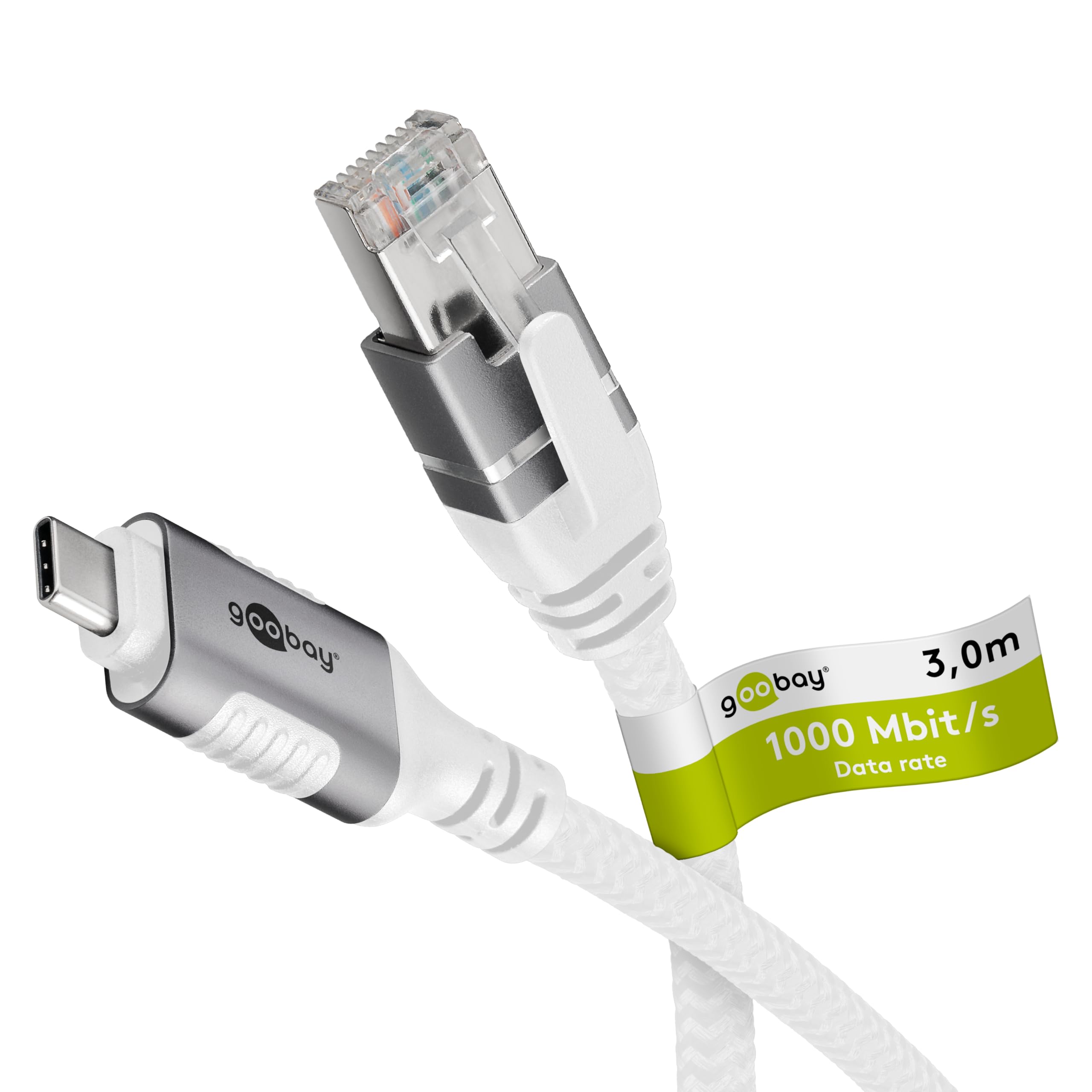 Goobay Ethernet-Kabel USB-C 3.2 Gen2 Stecker > RJ-45 Stecker