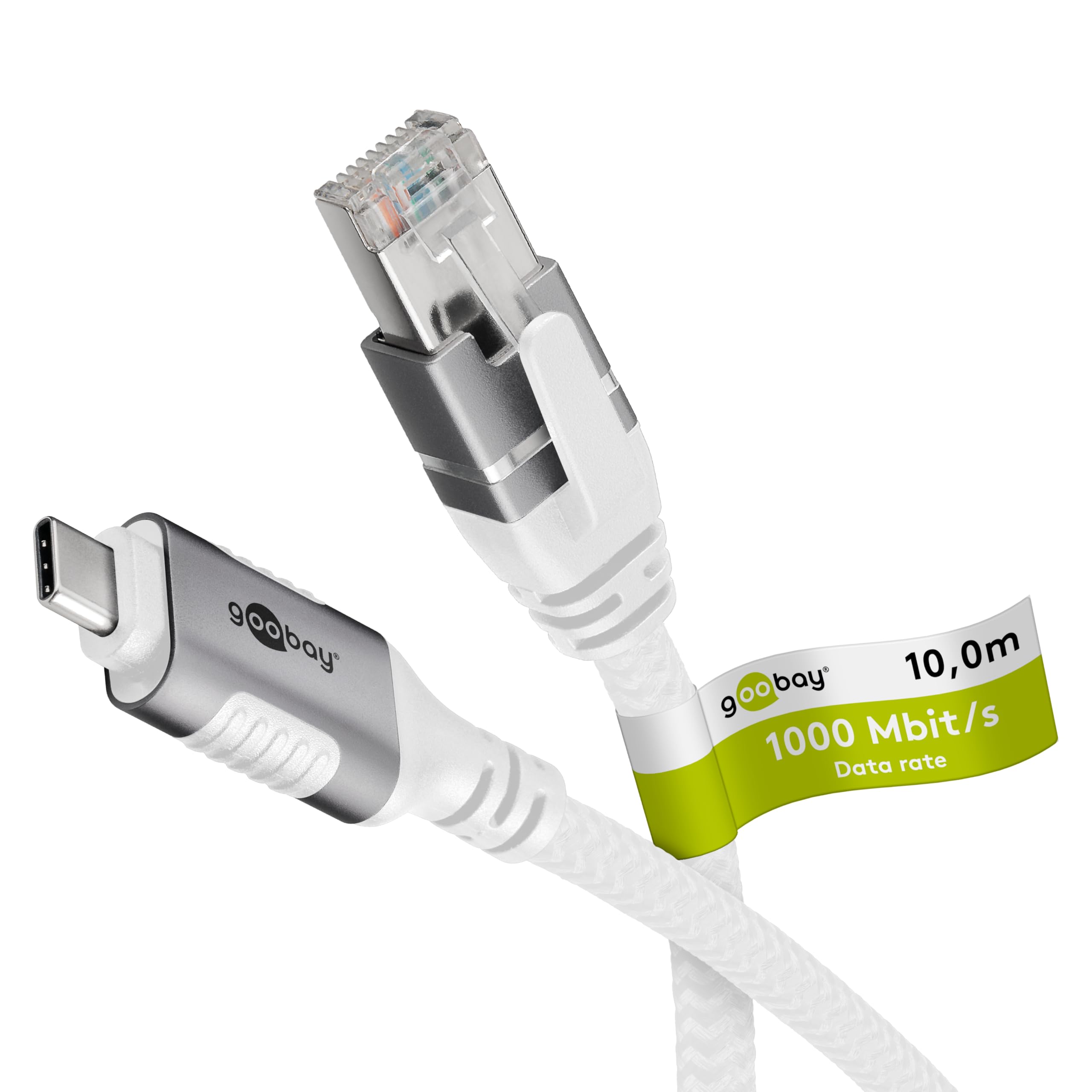 Goobay Ethernet-Kabel USB-C 3.2 Gen2 Stecker > RJ-45 Stecker