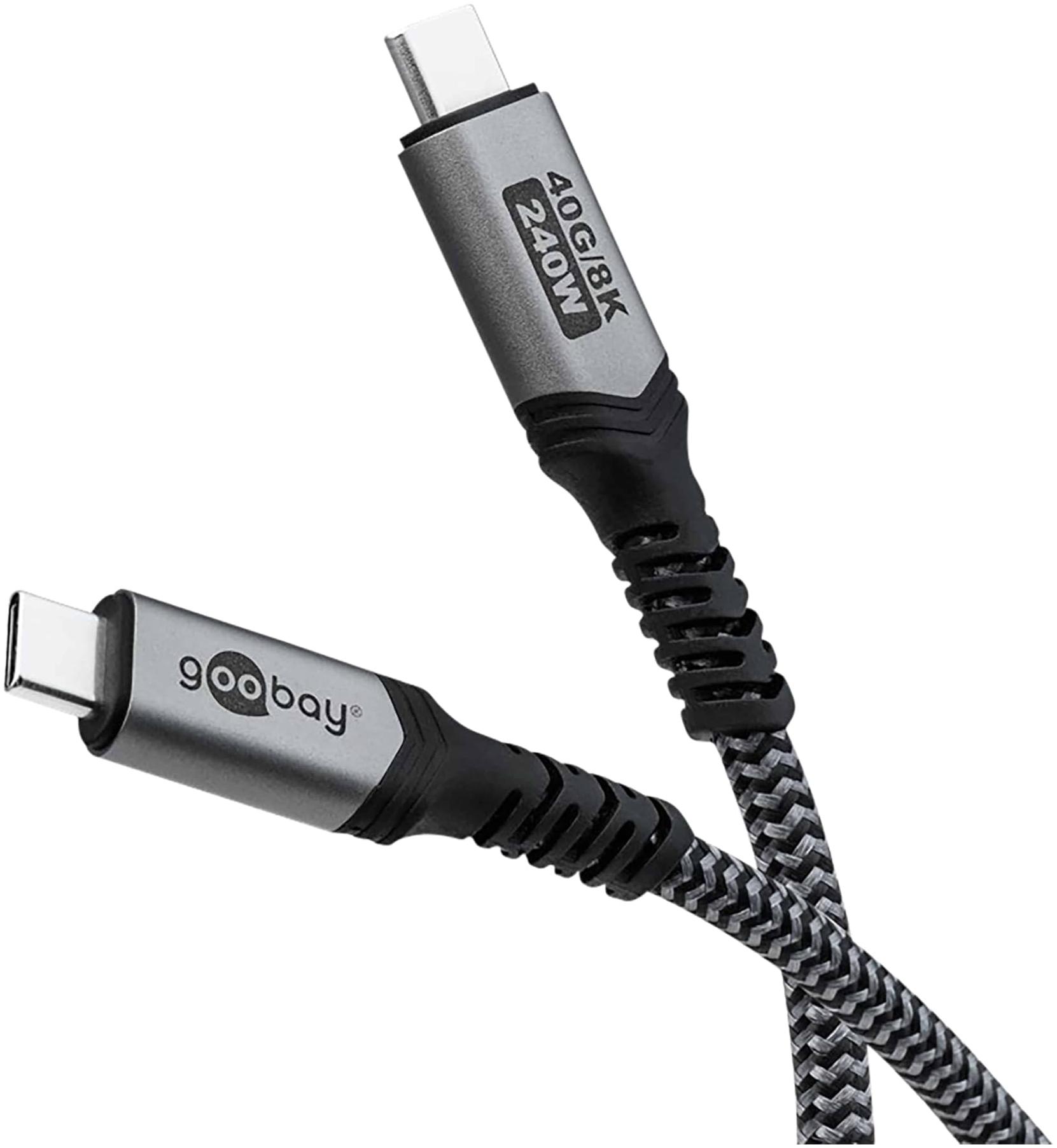 Goobay Câble Textile USB4 Type C (M/M)