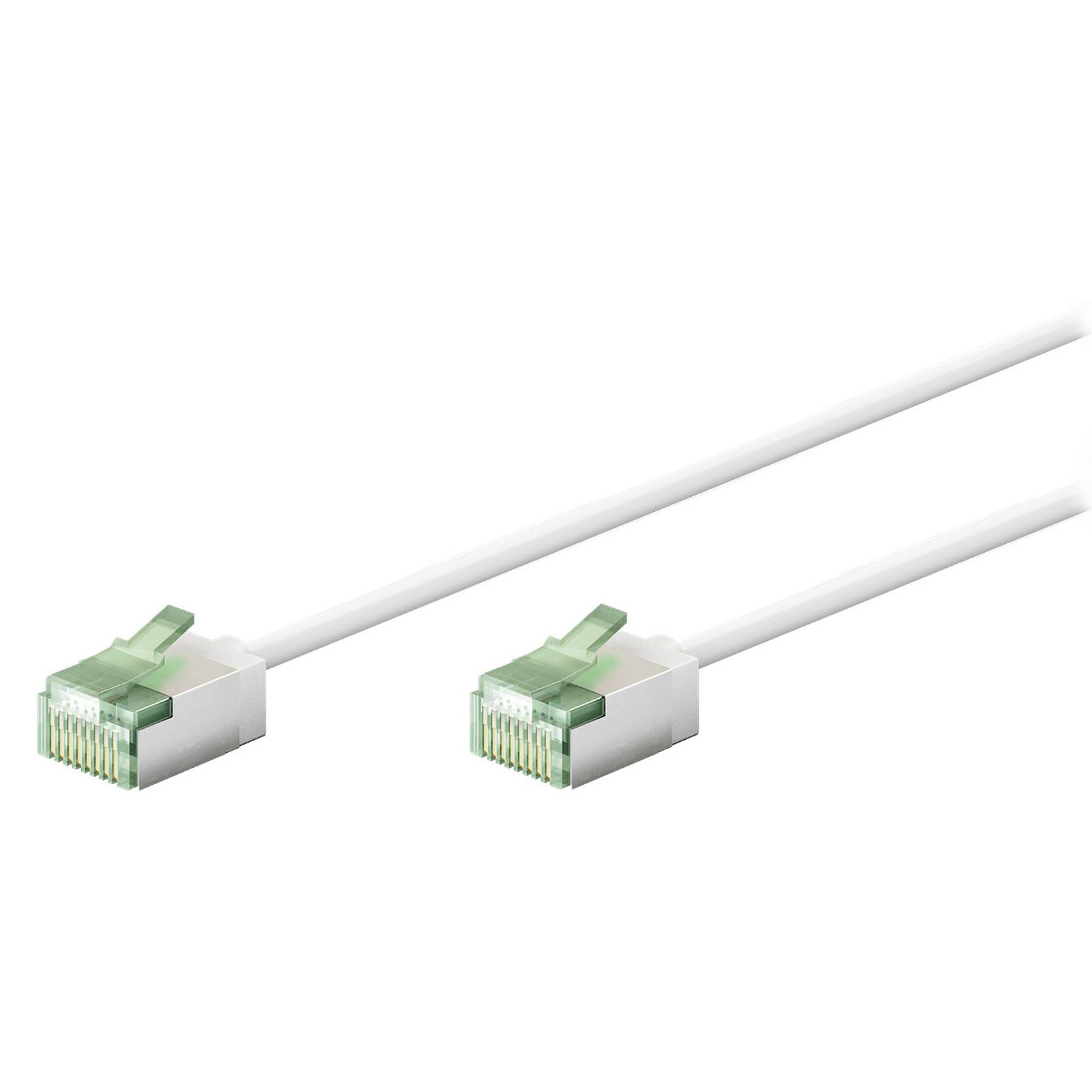 Goobay Nom : Câble RJ45 Slim Cat 8.1 U/FTP 1 m (Blanc)