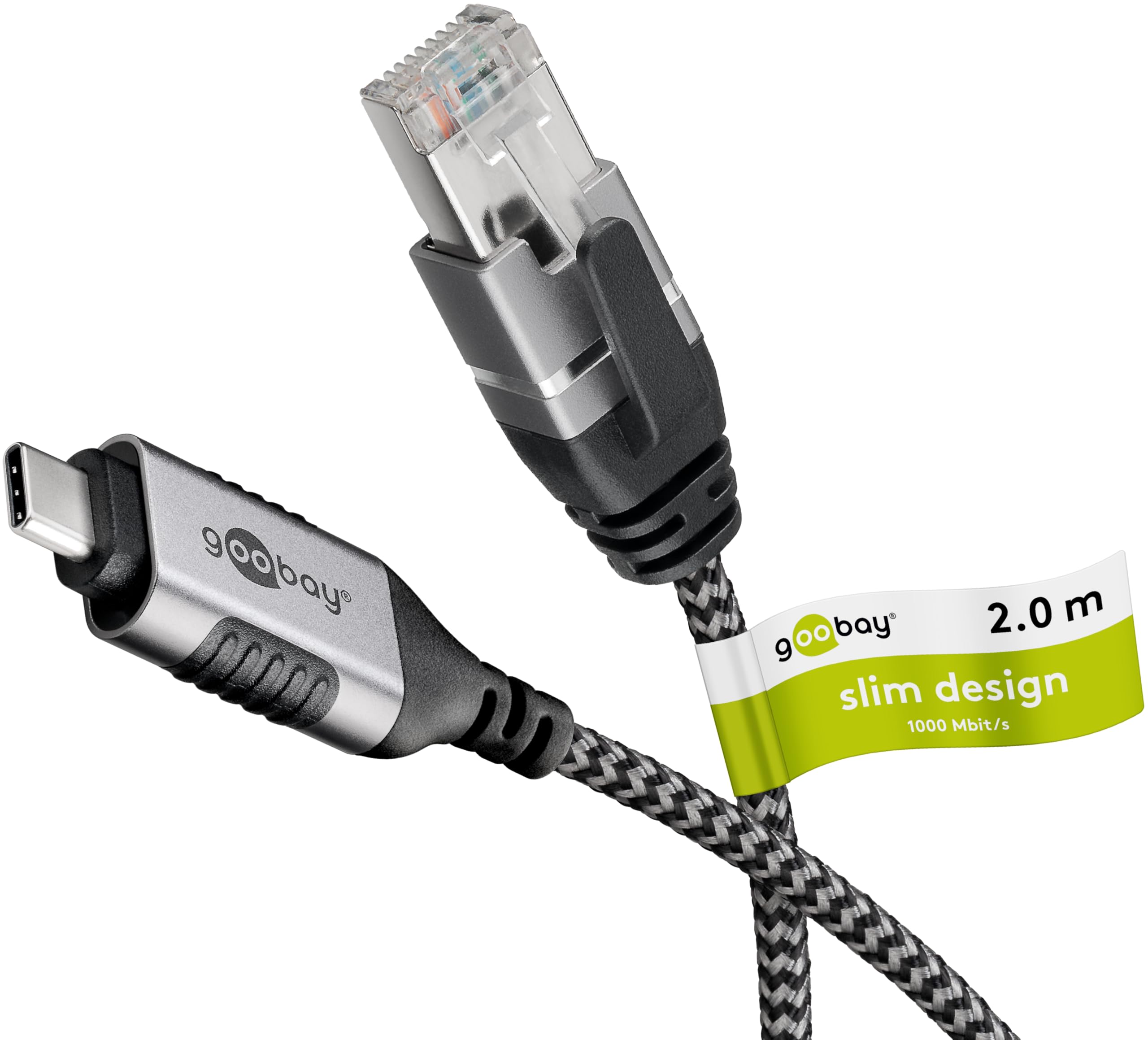 Goobay Ethernet-Adapterkabel USB-C 3.2 Gen2 > RJ-45