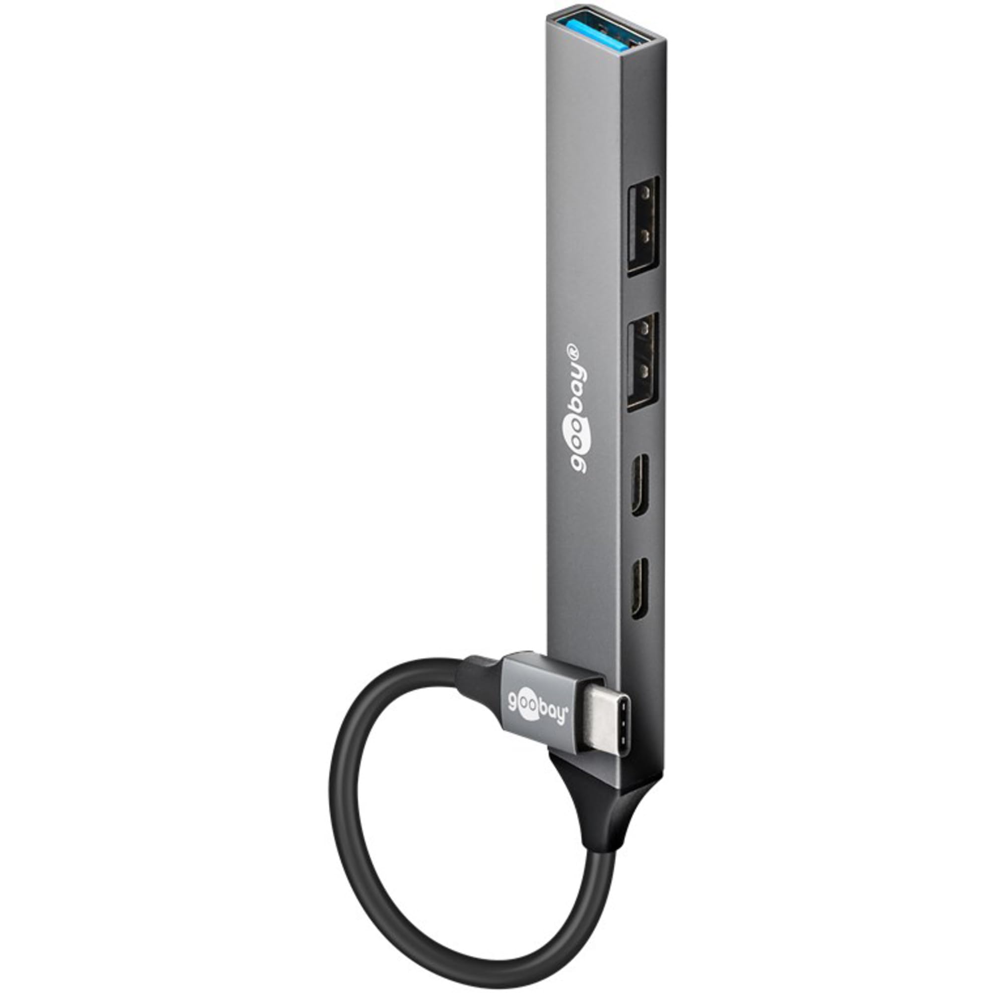 Goobay Hub USB-C 3.2 Slim - 5 ports (Gris)