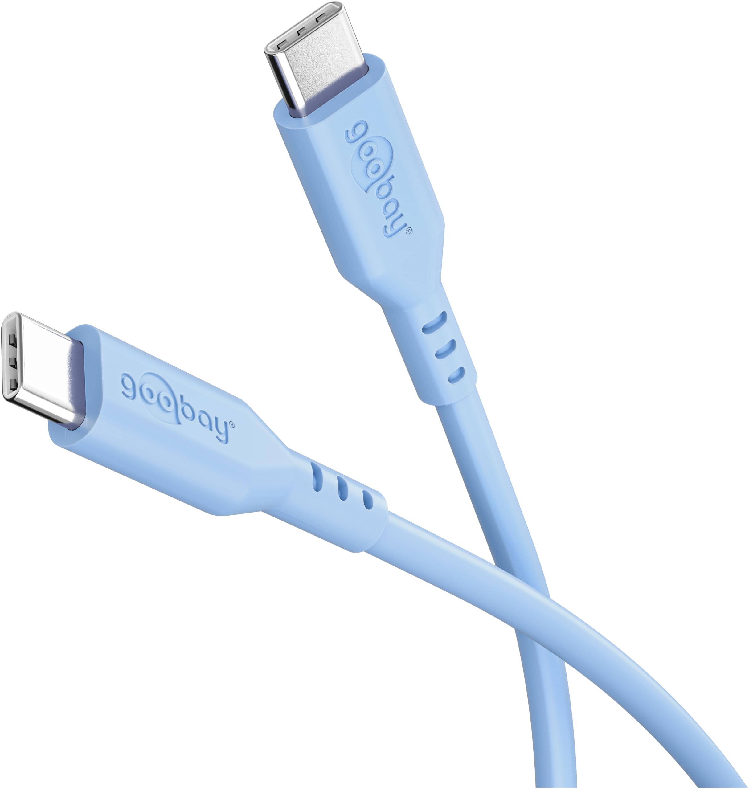 Goobay USB 2.0 Silikonkabel bleu