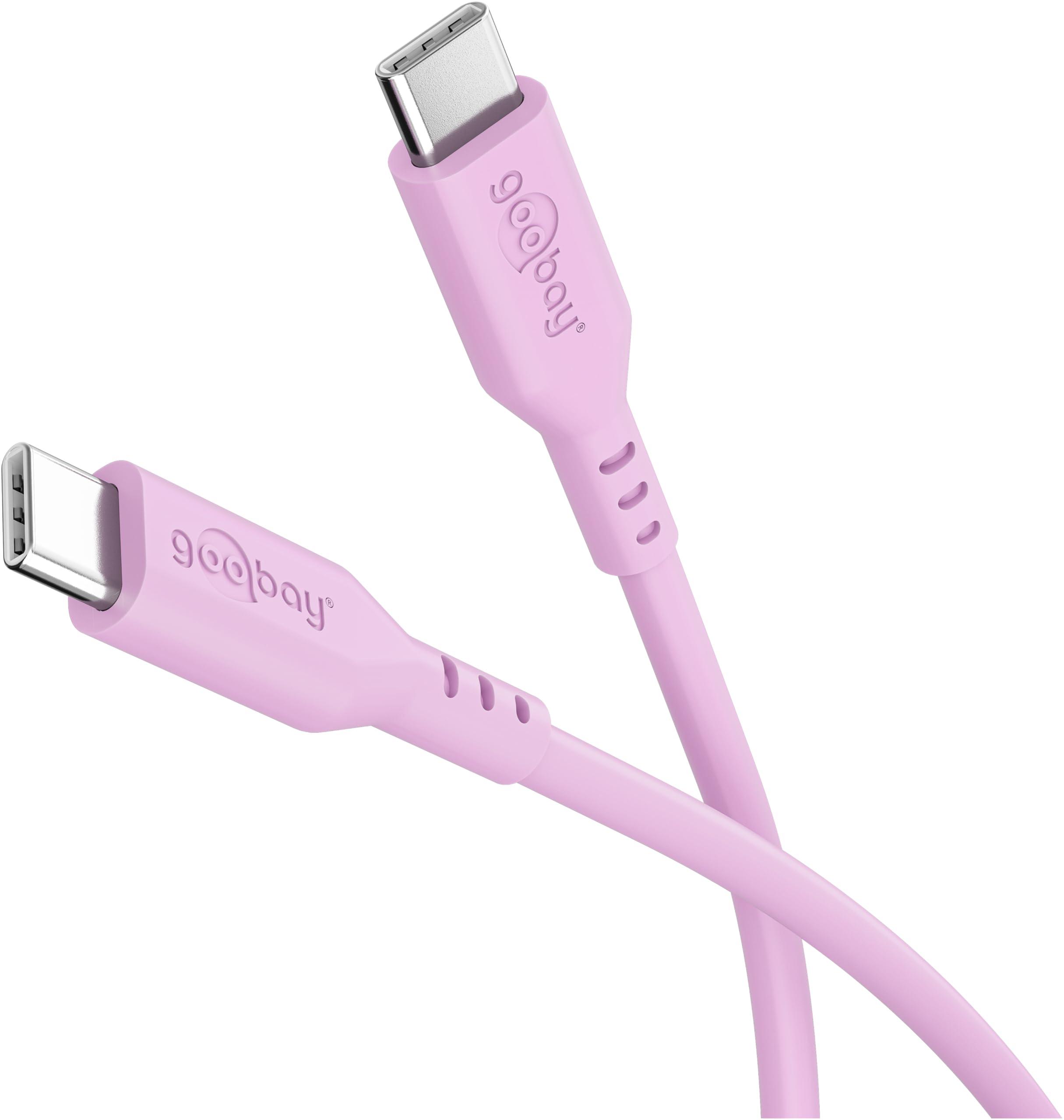 Goobay USB 2.0 Silikonkabel rose