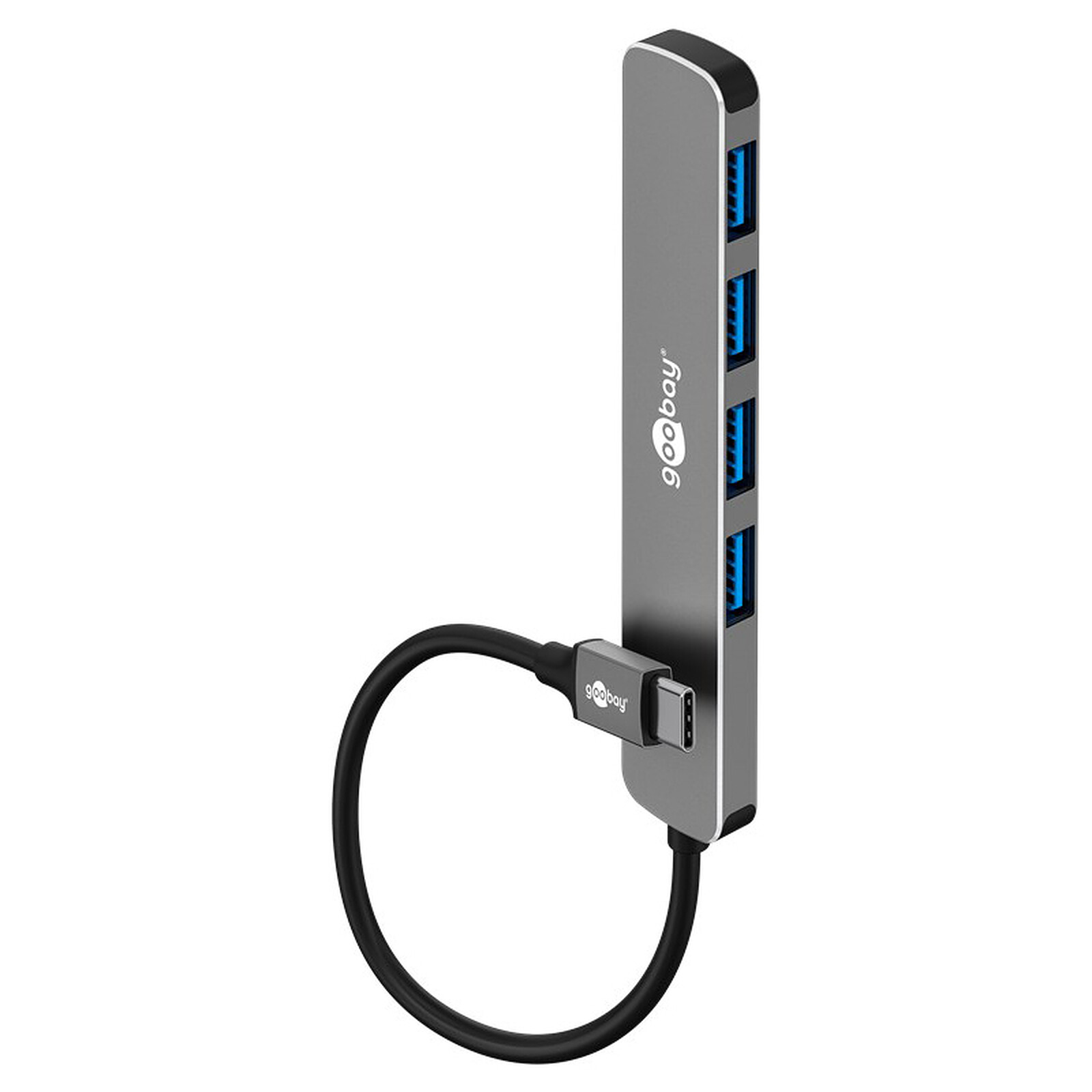 Goobay Hub Slim USB-C vers 4 ports USB-A 3.0