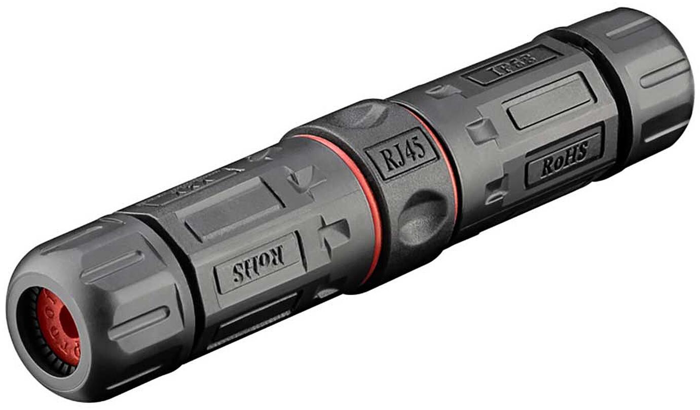 Goobay Coupleur modulaire RJ45 d'extérieur (IP68), CAT 6 STP