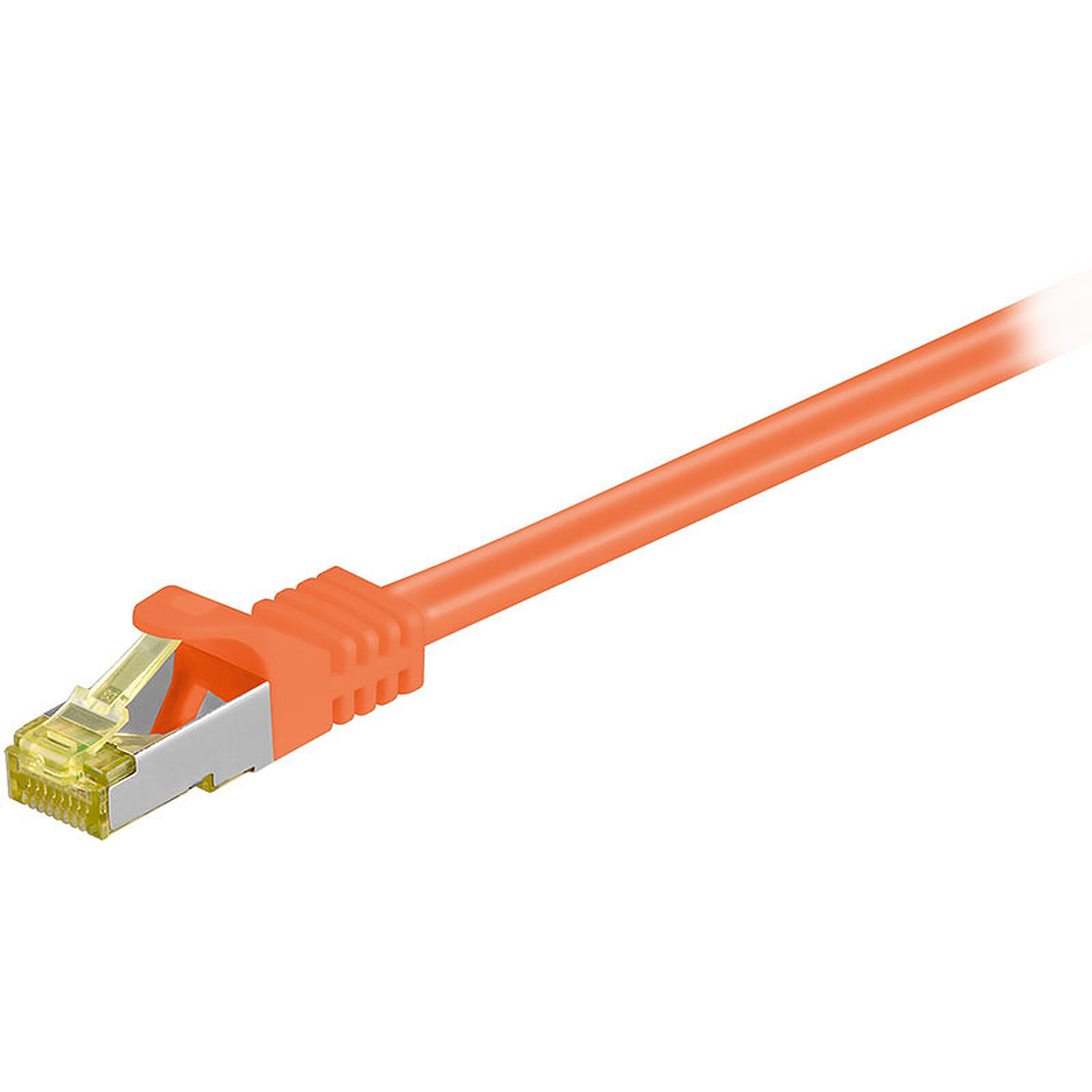 GENERIQUE Cordon RJ45 catégorie 7 S/FTP 10 m (Orange)