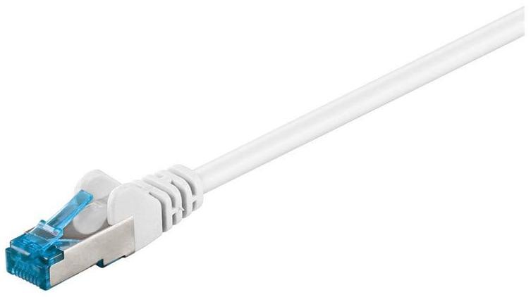 Goobay Câble/Cordon réseau RJ45 Catégorie 6A SSTP (S/FTP) Droit 20m (Blanc)