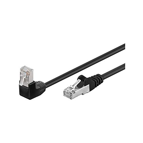 Goobay Patchkabel RJ-45 90°-Stecker > RJ-45 Stecker (schwarz