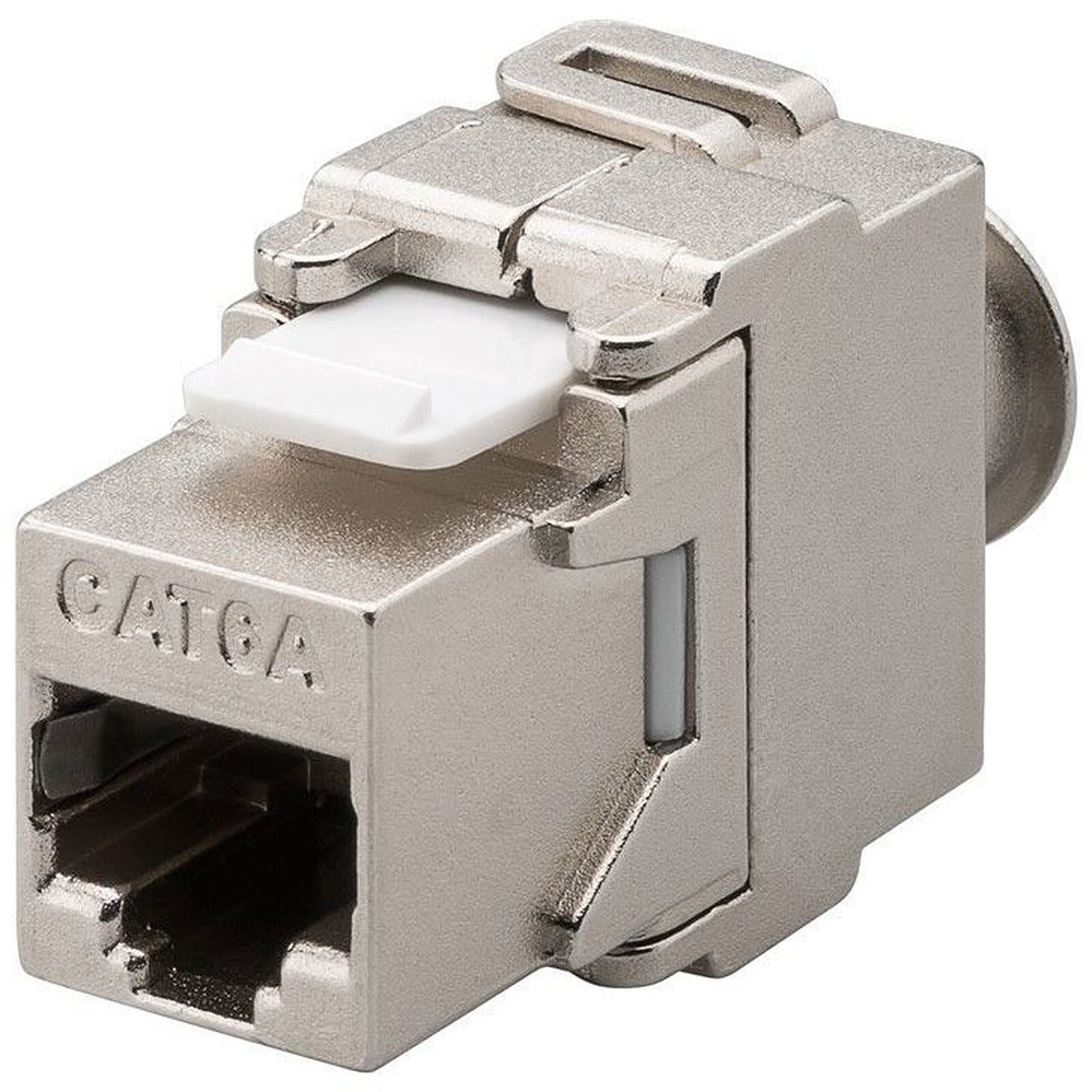 Goobay Nom : embase RJ45 Keystone LSA catégorie 6a blindage STP