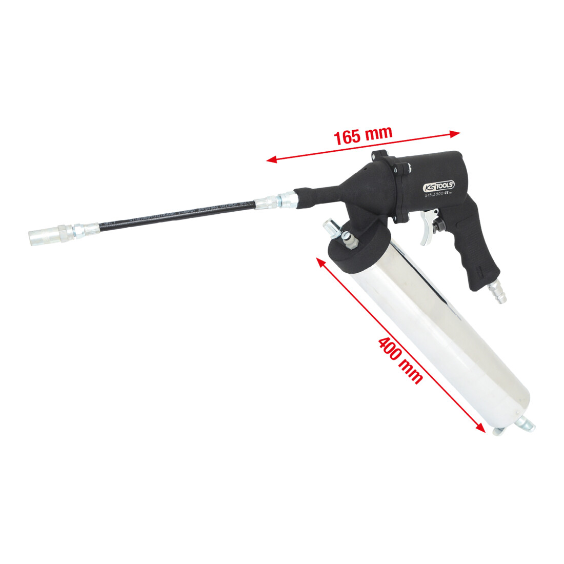 KS TOOLS Pompe à graisse pneumatique avec tuyau flexible buse et tuyère
