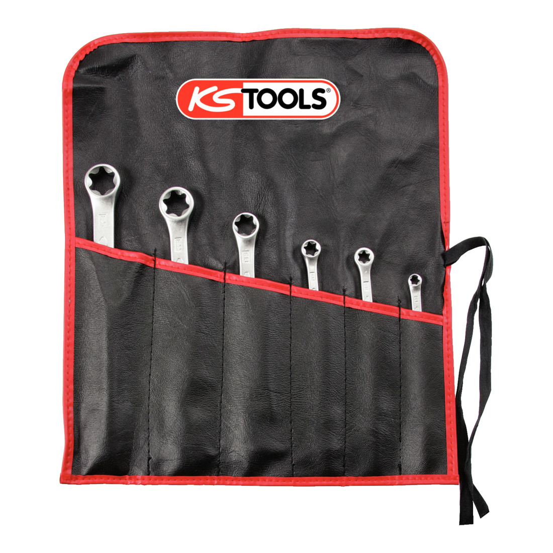 KS TOOLS Jeu de clés polygonales droites Torx E, 6 pcs.
