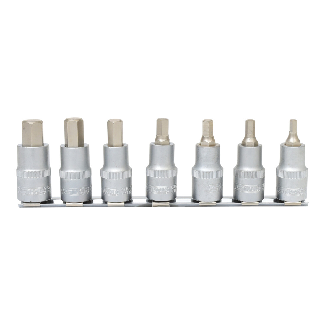 KS TOOLS 1/2' Jeu de douilles tournevis 6 pans intérieur, courtes, 7 pcs.