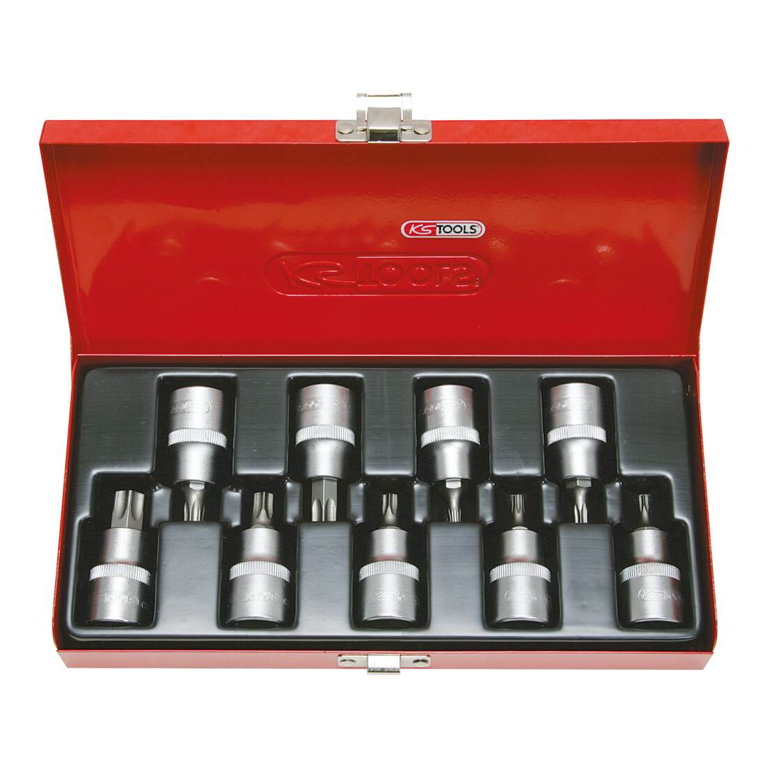 KS TOOLS 1/2' Jeu de douilles tournevis Torx percé, 9 pcs., TB20-TB60