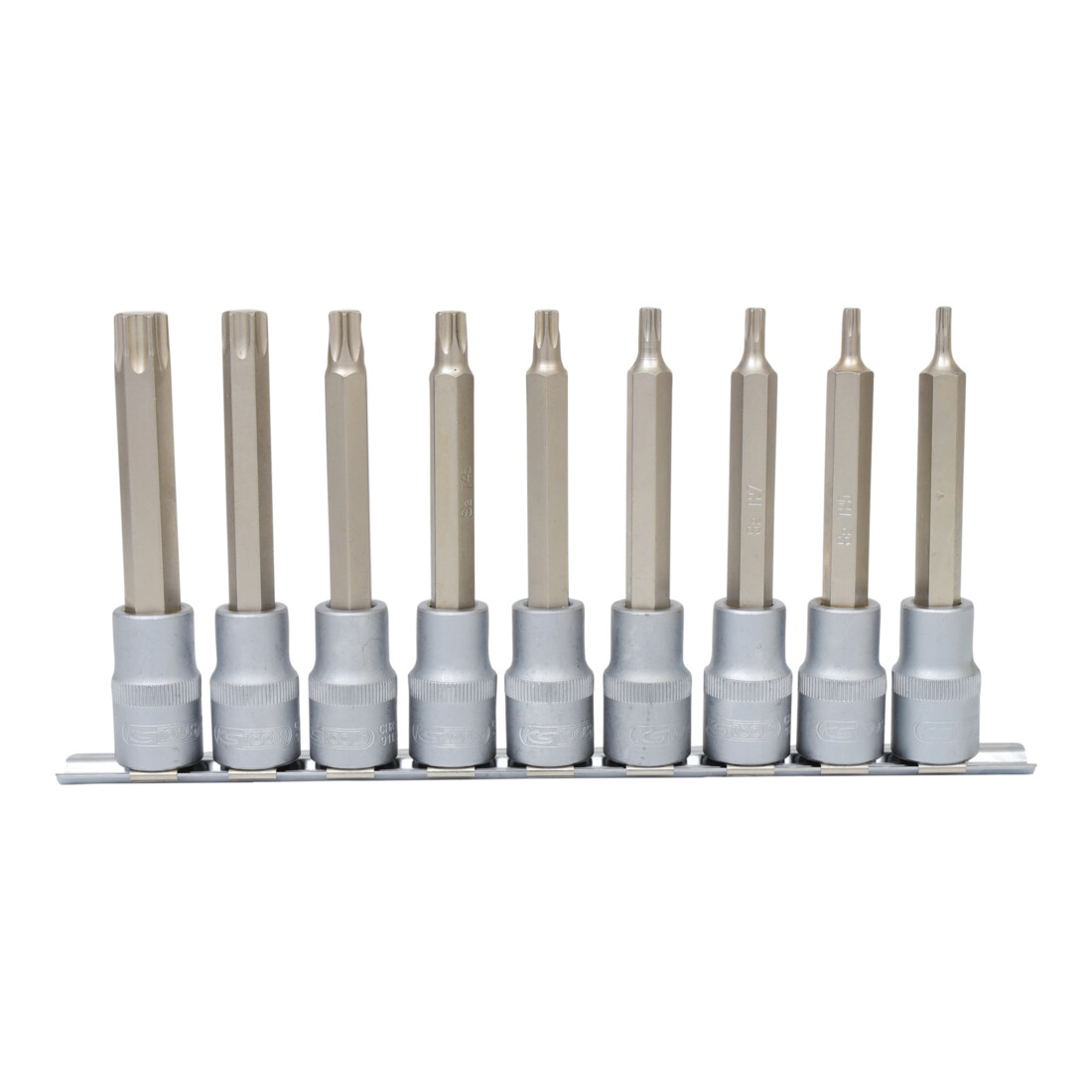 KS TOOLS 1/2' Jeu de douilles tournevis Torx, longues, 9 pcs., T20-T60
