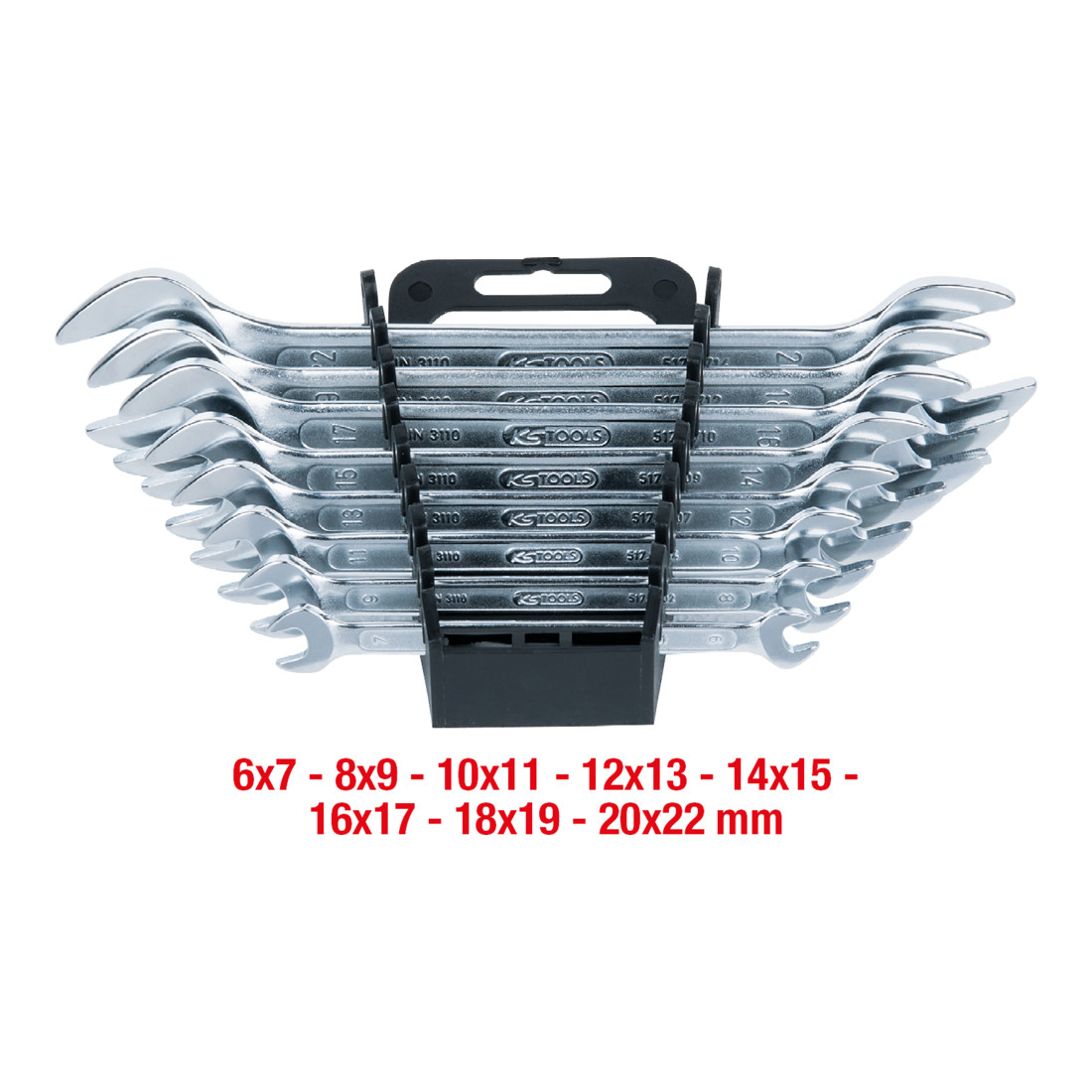 KS TOOLS Jeu de clés à fourche  8 pcs., 6x7-20x22mm