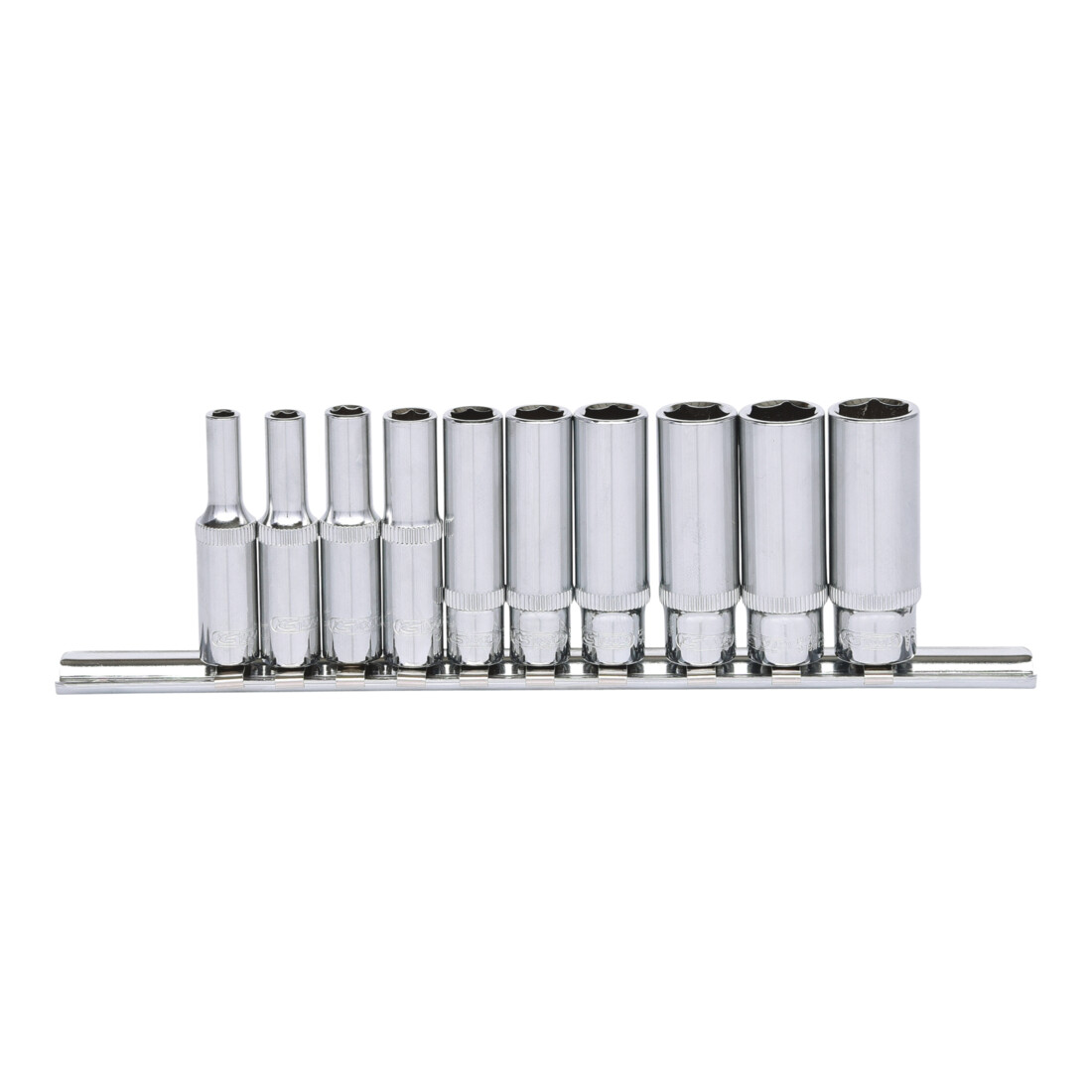 KS TOOLS 1/4' Jeu de douilles 6 pans CHROMEplus, longues, 10 pcs. 4-13mm