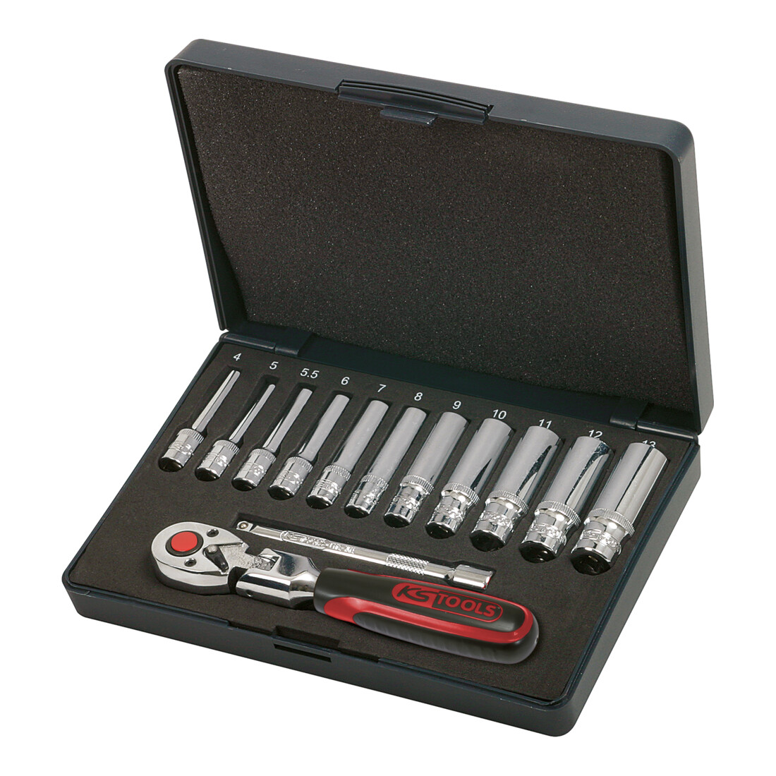 KS TOOLS 1/4' CHROMEplus Coffret de douilles, 13 pcs.