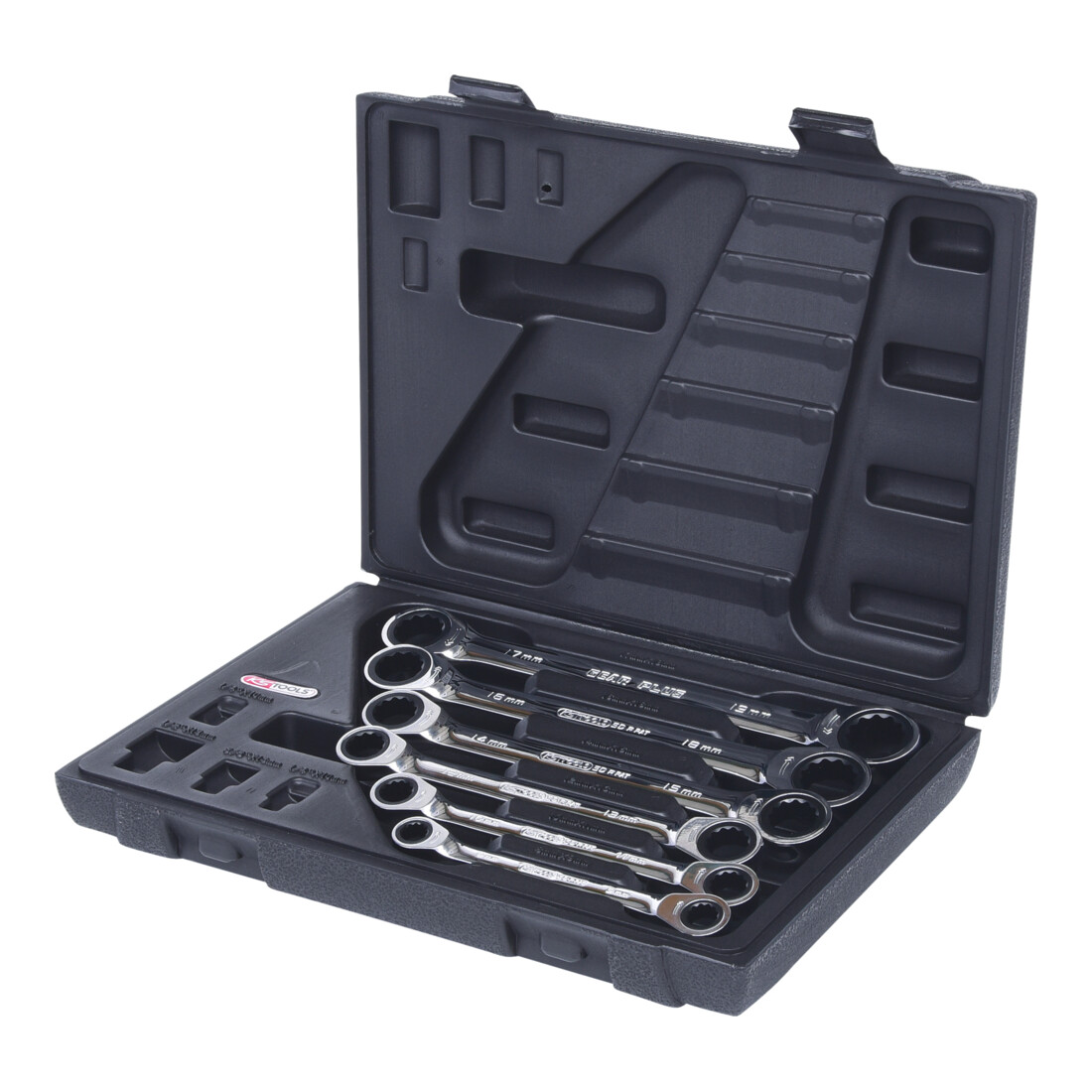 KS TOOLS Jeu de clés polygonales à cliquet GEARplus, 6 pcs. coffret