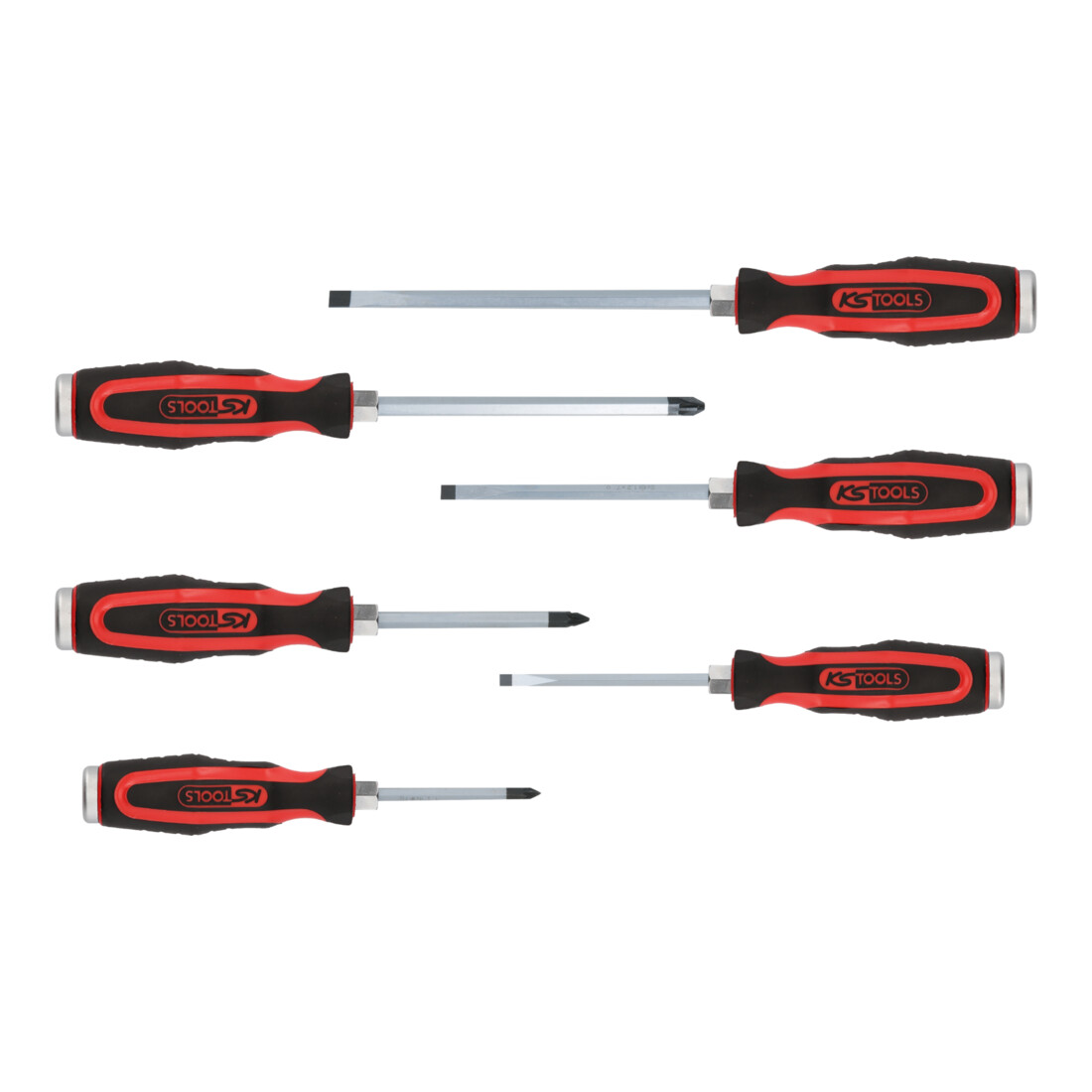 KS TOOLS ERGOTORQUEmaxJeu de tournevis 6pcs.Fente+PZ