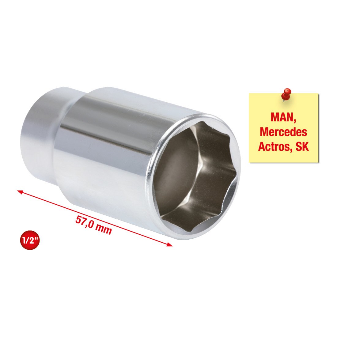 KS TOOLS Prise spéciale 1/2'' pour vis à 8 pans, 27mm