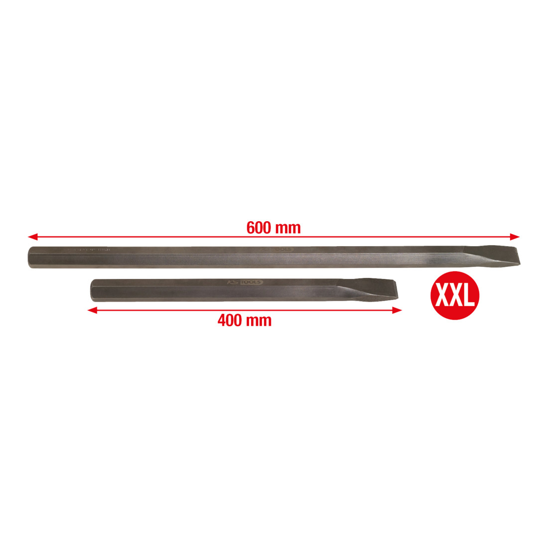 KS TOOLS Jeu de ciseaux à bois plats pour camion , 2 pièces, 400-600mm